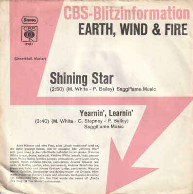 7'', Single, Promo Earth, Wind & Fire - Shining Star