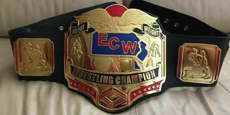 Cinturón Campeonato Mundial Peso Pesado ECW Hecho a Medida 4 mm Placas de Zinc Foto 3 de 4