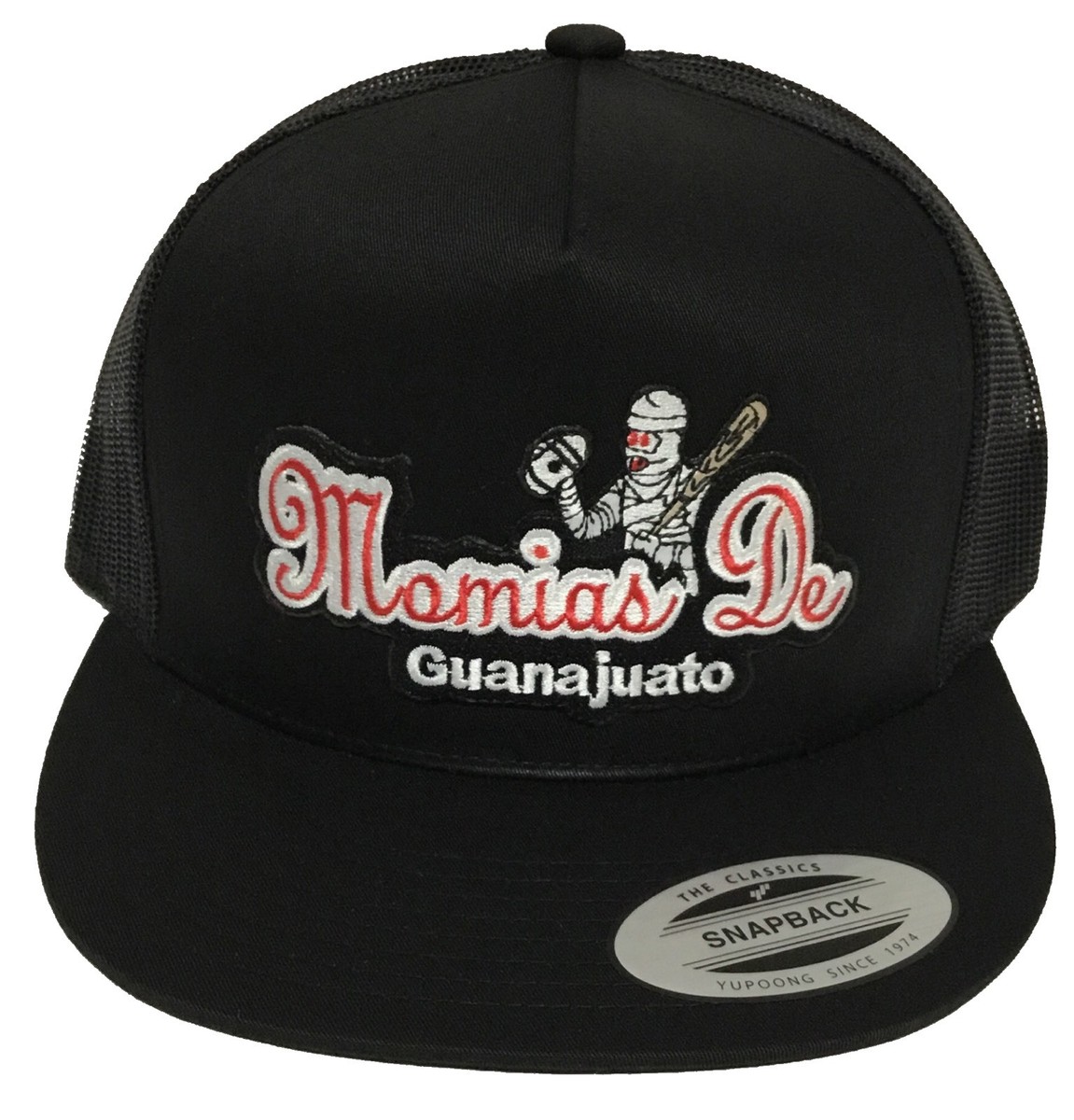 MOMIAS DE GUANAJUATO MEXICO BASEBALL HAT BLACK MESH TRUCKER SNAP