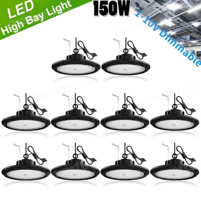 10 Pack 150W UFO Led High Bay Light Industrial Commercial Garage Shop Gym Light