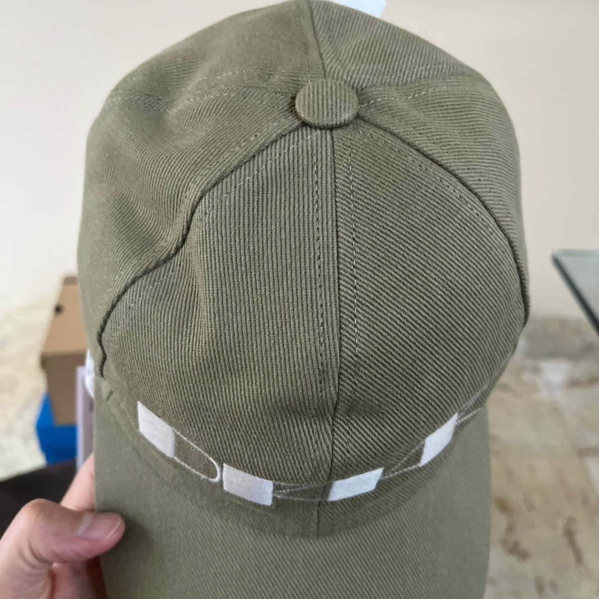 Rick Owens Drkshdw , Embroidered Logo Snapback Hat in Pale Green