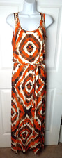 Michael Kors Orange, Brown, Beige Women's Boho Dress Size M