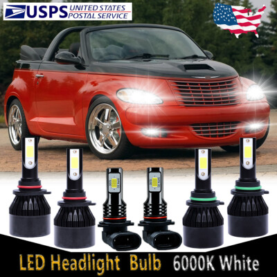 For Chrysler PT Cruiser 2006-2010 6X LED Headlight High Low Beam + Fog Light C9B