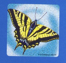 10 Yellow Butterflies - Large Stickers - Party Favors - one design