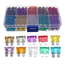 100pcs Assorted Auto Car Standard Blade Fuse 2,3,5,7.5,10,15,20,25,30 35 AMP