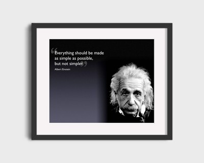 Albert Einstein Quote Poster - Simple Design