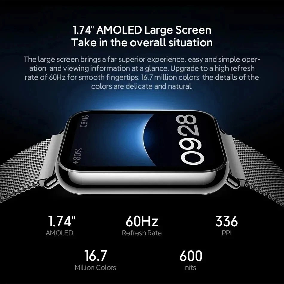 Xiaomi Mi Band 8 Pro Smart Bracelet 1.74" AMOLED Screen GPS Blood Oxygen Fitness - Image 3 of 4