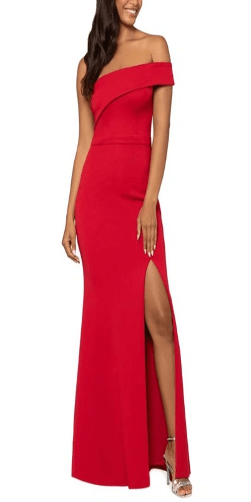 xscape asymmetrical one-shoulder dress Xscape Women's One Shoulder Side Ruched Dress