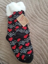 Treehouse Knits Sherpa Lined Lounge Socks Sock Size 9-11 Shoe Size 4-10