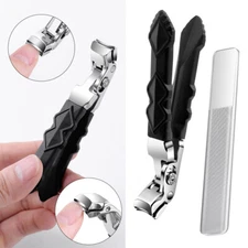 Curved Nails Cutters Thick Toenails Nippers Anti-Splash Recurved Nail Clippers