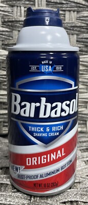 Barbasol Original Thick & Rich Cream Men's Shaving Cream 10 Oz New Rust Proof