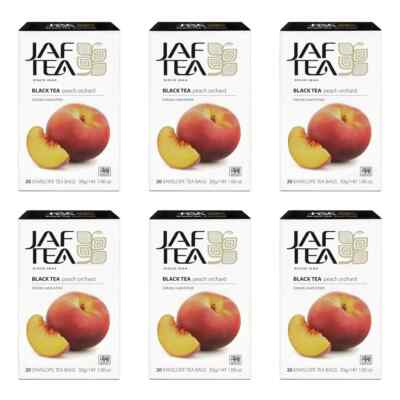 JAF TEA - Peach Black Tea - 6 Boxen, 120 Teebeutel kostenloser Versand weltweit