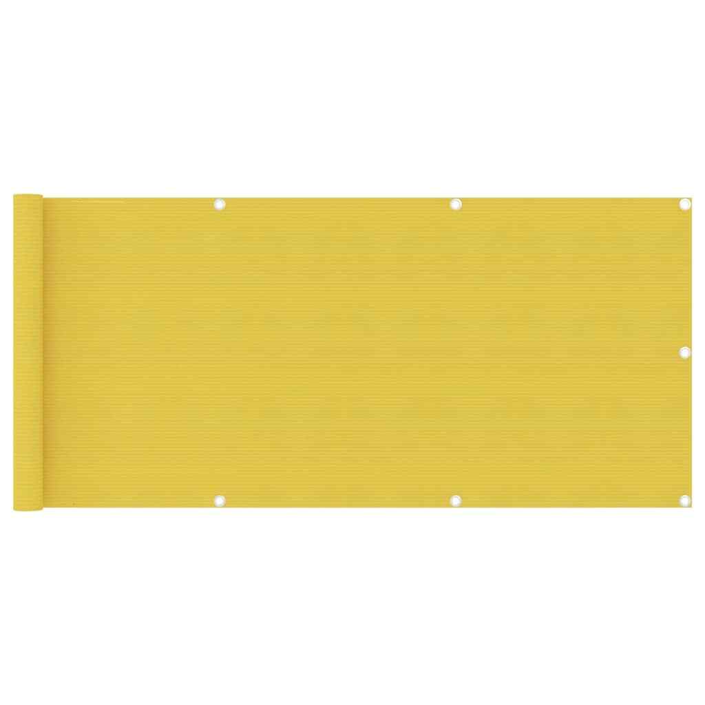 Balcony Screen Yellow 75x500 cm HDPE
