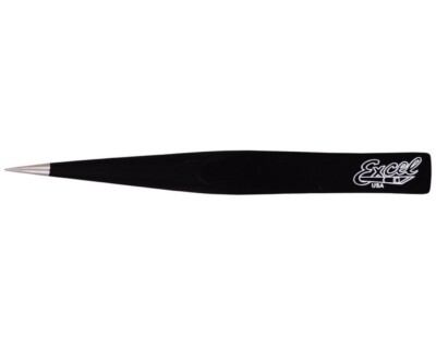 Excel Tools Werkzeug Pinzette Feine Spitze Hohlgriff Schwarz 12cm EXL30422 