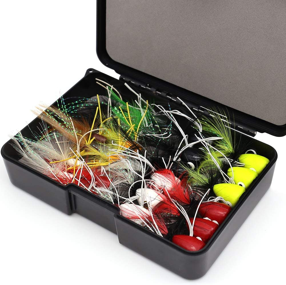 Popper-Flies-For-Fly-Fishing-Topwater-Bass-Panfish-Bluegill Poppers Fl - Image 7