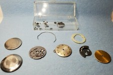 lot vintage assorted wrist watch movements, Gears, Hands for parts TIMEX