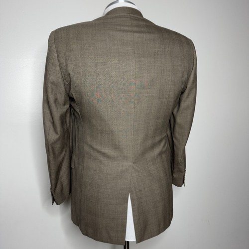 Hart Schaffner & Marx Suit 42L 33W Mens Brown Check Wool - Picture 4 of 16