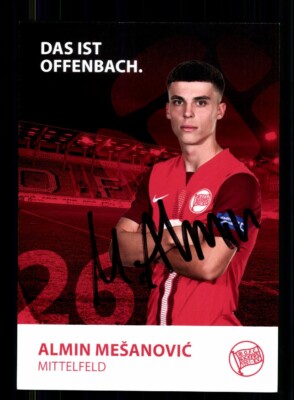 Almin Mesanovic Autograph Card Kickers Offenbach 2023-24 Original Signed