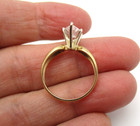 14K Yellow Gold Diamonique Solitaire Ring Size 7 [R334] — photo 5