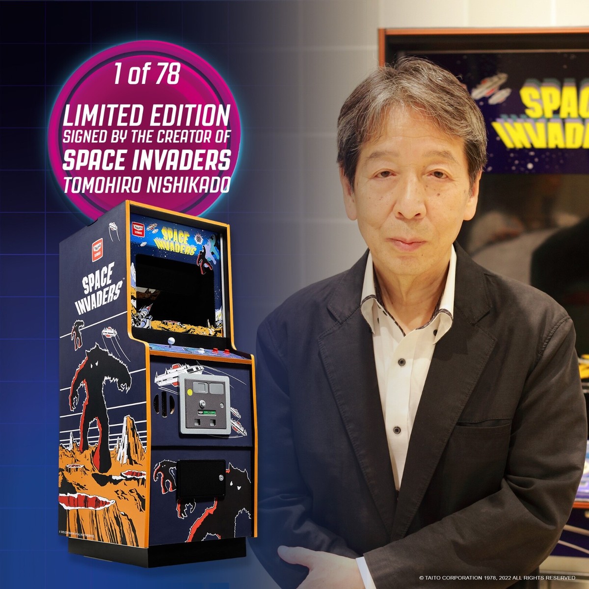 Space Invaders Quarter Arcade Exclusive SIGNED Collector's