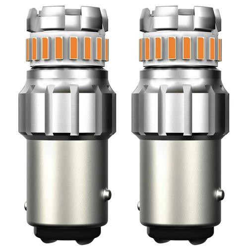 4x AUXITO Amber Yellow LED Turn Signal DRL Parking Light Bulbs 1157 7528 Reverse - Picture 11 of 11