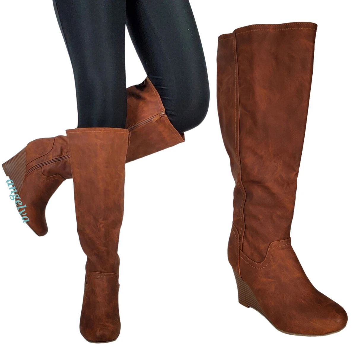 Journee sales wedge boots