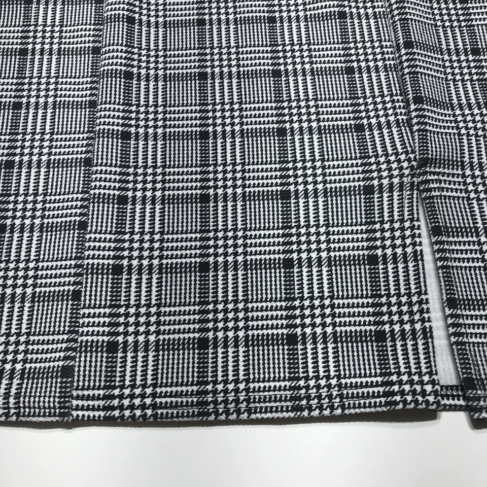 Falda Boohoo para mujer talla 12 negra blanca a cuadros mini dobladillo corto dividido Foto 4 de 4