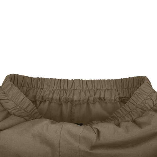 Womens Solid Color Pants Pocket Button Up Capris Loose Elastic Waist Shorts - Picture 24 of 51