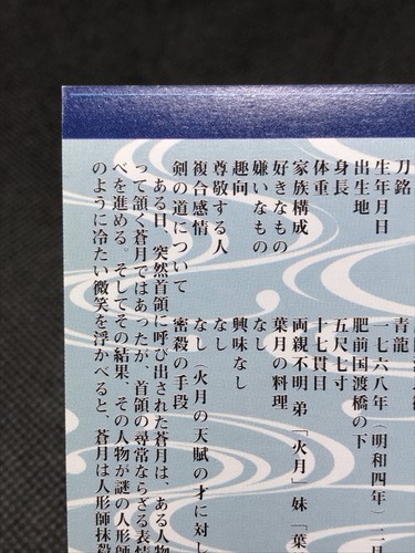 Sougetsu Kazama SAMURAI SPIRITS SNK Trading Cards Gamest Rare Made in JAPAN 1997 - Bild 8 von 12