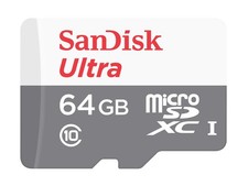 SanDisk 64GB Ultra microSDXC 64GB MicroSDXC Class 10 100 SDSQUNR-064G-GN3MA