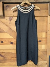 Ann Taylor Womens Dress 4 Black Sleeveless Halter Shift New Classic Black Dress 