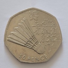 Badminton 50p Fifty Pence Coin London Olympics 2012 Circulated
