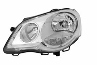 Scheinwerfer Links FüR VW Polo 9N 2005-2012 H1 H7 + LWR Stellmotor Chrom Halogen