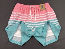 NWT Chubbies The On The Horizons 5.5  Swim Trunk With Liner Medium LR