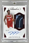 Jaren Jackson Jr 2024 Panini Flawless Ruby Vertical GU Patch Auto /15