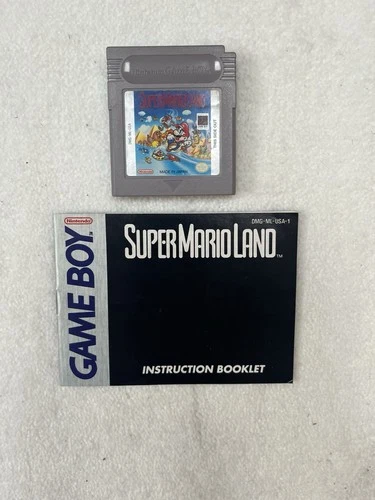 Nintendo Game Boy Super Mario Land Game And Booklet TESTED WORKING