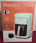 Beautiful Drew Barrymore 14 Cup Programmable Coffee Maker Sage Green Touch NIB