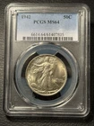 1942 Silver Walking Liberty Half Dollar PCGS MS64