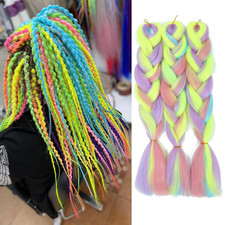 Colorful Ombre Braiding Hair Extensions High Temperature Jumbo Crochet Braiding