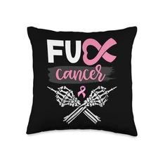 Cancer Day Awareness Throw Pillow Decorative Sofa Bed Home Accent Gift