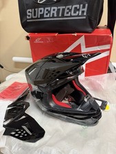 Alpinestars Supertech M10 Solid Carbon Helmet S Size Glossy Black