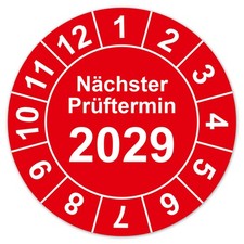 Placas de prueba próxima fecha de prueba 2029 rojo pegatinas de prueba lámina etiquetas LTC030