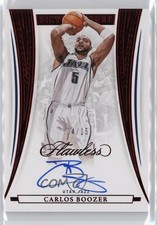 2021-22 Panini Flawless Distinguished Ruby 4/15 Carlos Boozer #DA-CBZ Auto 3d3