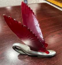 Vtg 1940s Packard Red Wing Illuminated Flying Swan Light Radiator Hood Ornament Vtg 1940s Packard Red Wing Illuminated Flying Swan Light Radiator Hood Ornament