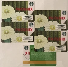 Lot Of 5 Starbucks 2018 Phoenix Cards 6168 Series