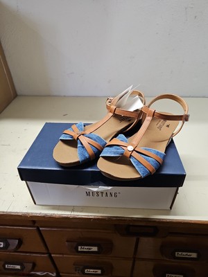 Mustang  Kinderschuhe Mädchen Sandaletten Blau Freizeit Sandalen Pantoletten 