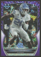 2022 Bowman University Chrome #75 Tony Grimes Purple Mini-Diamond /99 SN