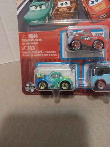 Disney Pixar Cars Mini Racers 3 Pack – Lightning McQueen, Mater & Carla... - 第 2/7 張圖片