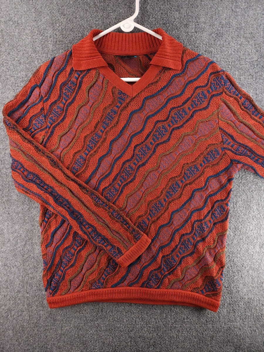 Coogi Australia Wool Alpaca Blend Sweater 3D Lightweight Large