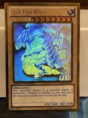 how much is a ghost rare yugioh card worth Blue-Eyes White Dragon - GLD5-EN001 - Gold Ghost Rare - Limited Edition -  NM/VLP